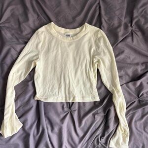 PINK Victoria's Secret Cream Long Sleeve Top